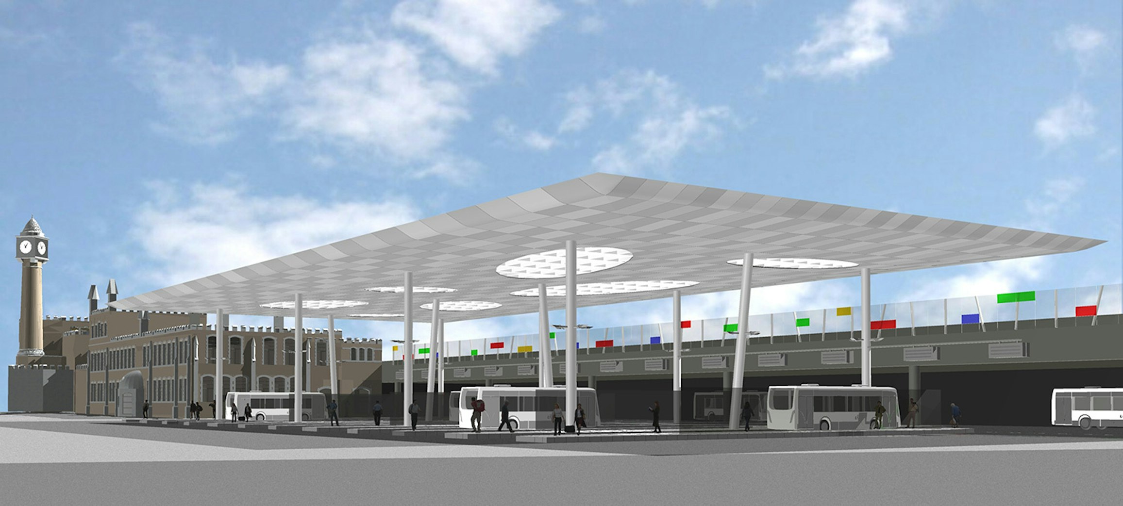 Busstation toekomstbeeld