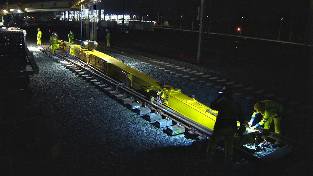 2021_Werken aan spoorinfrastructuur tussen station en Snepkaai